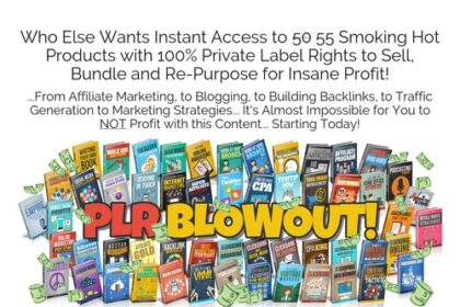 PLR Blowout – 55 Area of interest eBook Merchandise with Full Personal Label Rights