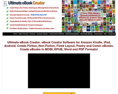 eBook Creator Software program EPUB, MOBI, Phrase, PDF, Fiction, Non Fiction, Fastened Structure, Low Content material, Final eBook Creator For Amazon Kindle