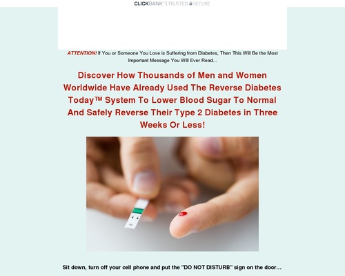 "REVERSE DIABETES TODAY" – Your Diabetes Remedy – Official Web site