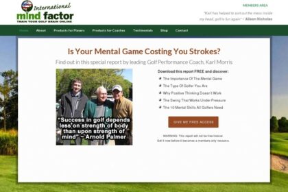 Golf Psychological Recreation Merchandise By Karl Morris – MIND FACTOR Worldwide