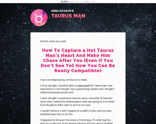 Taurus Man Secrets and techniques by Relationship Astrologer Anna Kovach